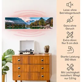 Klarstein Infrarotheizung mit Thermostat, 350W Elektroheizung, Smart Home Bild-Infrarotheizung zur Wandmontage, IR mit IoT/WiFi App-Control, Feucht... - Bunt