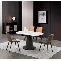 JVmoebel Esstisch, Design Esstisch Runder Tisch Esszimmer Wohnzimmer Tische schwarz|weiß