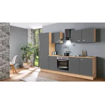 Menke Küchenzeile Classic 270 cm Graphit-Artisan Eiche Nachbildung