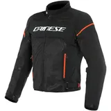 Dainese Air Frame D1 Tex Jacket, Motorradjacke Sommer mit Abnehmbarem Windschutz-Futter, Herren, Schwarz/Weiß/Fluo-Rot, 48