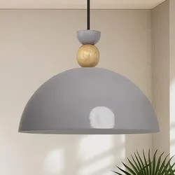 Bamyum Industriell Vintage Holz Grau Hängeleuchte