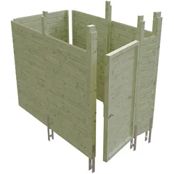Carport-Geräteraum SKANHOLZ "Abstellraum C7", grün, Holzwerkstoff, Gerätehäuser, aus Profilschalung