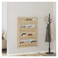 vidaXL Wand-Schuhschrank 80 x 18 x 60 cm Sonoma-Eiche
