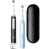 Oral-B iO Series 3 Duo matte Black/Ice blue mit Reiseetui + 2. Handstück