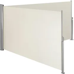TECTAKE Aluminium Doppel Seitenmarkise ausziehbar mit Aufrollmechanismus