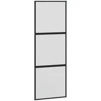 vidaXL Schiebetür Schwarz 76x205 cm Hartglas und Aluminium