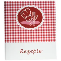 Magni Rezeptringbuch Kochmütze (Kochbuch zum Selberschreiben, A5, 4-Ring) rot-weiß