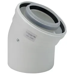 Buderus Luft-/Abgas-Bogen konzentrisch - Ø 80/125 mm - 30° - Farbe weiß - 7738112664