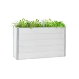 Blumfeldt Nova Grow Gartenbeet 150 x 91 x 50 cm WPC Holzoptik weiß