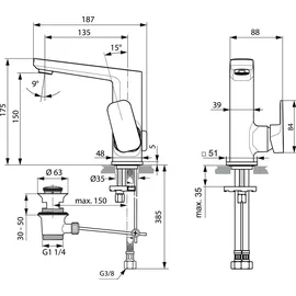 Ideal Standard Tonic II Einhandmischer (A6332AA)