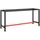 vidaXL Tischgestell Metall 170x50x79 cm Mattschwarz/Matttrot