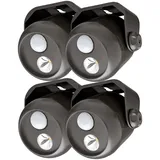 Mr. Beams Batterie-LED-Außenstrahler "MB314" Braun mit Bewegungsmelder 4er Pack