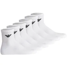 Emporio Armani Sporty Sponge Sneakersocken 6er Pack Weiß 39-46