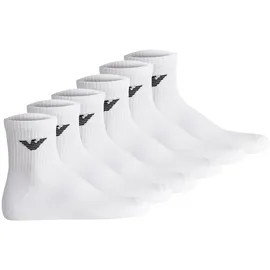 Emporio Armani Sporty Sponge Sneakersocken 6er Pack Weiß 39-46
