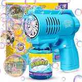 Bombble Automatische Seifenblasenpistole, Seifenblasenmaschine Gun Kinder 10000+ Blasen/Minute mit 130ML Seifenblasenlösung, Blasenspielzeug Geschenk für Kinder/Geburtstag/Party