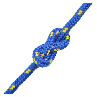 vidaXL Bootsseil Polypropylen 14 mm 50 m Blau