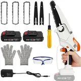 Mini-akku-kettensäge, 6-zoll-elektro-akku-kettensäge, Handkettensäge, Äste, Garten, Beschneiden, Hof