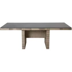 LC Garden »Turin« Gartentisch 200x100cm natur-braun-mix Wangentisch Spraystone-Tischplatte