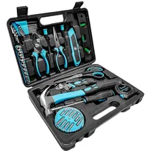 Cecotec Werkzeugkasten CecoRaptor 4200 ToolBox. Knopfverschluss, kompaktes Design und ergonomischer Griff, Schraubendreher, Hämmer, Zangen, Maßband, 31x22,5x7 cm