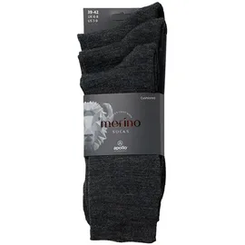 Apollo Basicsocken 3er Pack Grau/Schwarz 43-46