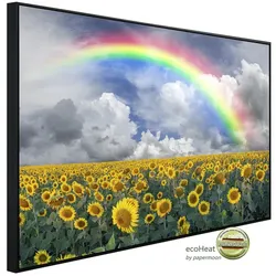 papermoon Infrarotheizung »EcoHeat - Regenbogen Sonnenblumen«, Matt-Effekt - bunt