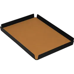 Stil Casa Stil Haus, set 6 Tabletts für Hotel-Zimmer, Innenraum aus Polyurethan gepaart, 23x17 cm, saffiano Farbe Wüste (Wüste).