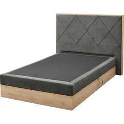 Boxspringbett ED EXCITING DESIGN "Bellevue", braun (braun uran 09 stone), B:134cm L:213cm, Komplettbetten, inkl. Bettkasten, wahlweise mit Matratze und Topper