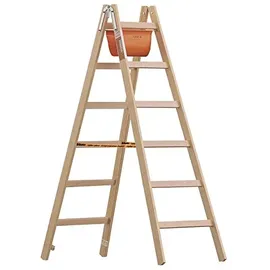 Layher Holzstehleiter 6 Sprossen