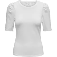 Only Damen Onllive Love 2/4 Pufftop Jrs Noos, Weiß, M