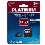 Platinum microSDXC 64GB Class 10 + SD-Adapter