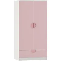 [en.casa] Kinderkleiderschrank Sandnes 123 x 60 x 40 cm Rosa