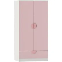 [en.casa] Kinderkleiderschrank Sandnes 123 x 60 x 40 cm Rosa