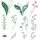 Material Stick & Stitch Packung, Blumen, bunt, 21 Stk., inkl. wasserlöslicher, bedruckter Stickvorlage, Stickgarn, Sticknadel und Anleitung