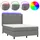 vidaXL Boxspringbett 140 x 200 cm Dunkelgrau