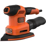 Black & Decker Black+Decker BEW200-QS Multischleifer (Schwingschleifer-, Dreiecksschleifer-, Exzenterschleifer- und Fingerschleiffunktion, 200w mit Klettfix und Staubfangbehälter, inkl. Zubehör), Cranberry