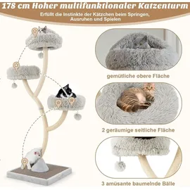 Costway Kratzbaum 178 cm grau