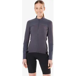 Radtrikot langarm MTB Cross Country Damen grau XL