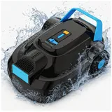 AIRROBO Poolroboter (CP02,20,40,400)Kabellos Poolsauger, poolroboter akku, (Geeignet für den Boden von Schwimmbecken, Geeignet für Aufstell- und eingelasseneSchwimmbecken), 120 Min. Laufzeit, Dual-Bürsten, Zwei Jahre Garantie blau CP02