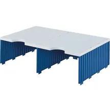 Styro Styrodoc Duo Aufbaueinheit 2 Fächer Blau/Grau