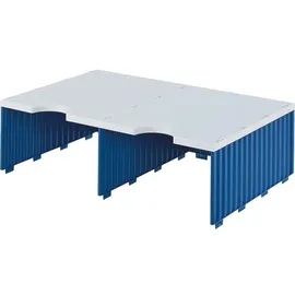 Styro Styrodoc Duo Aufbaueinheit 2 Fächer Blau/Grau