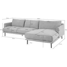 Massivmoebel24 Ecksofa 285x161x81 Silikon-Feder Mix beige TRIENT