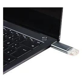 Hama FlashPen Laeta Twin 16 GB grau USB 2.0 00123924