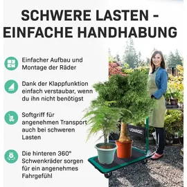 VONROC Plattformwagen klappbar, 150kg, - Transportwagen - Traglast Max. 150 Kg