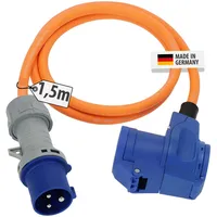 Brennenstuhl 1132920325 Strom Camping-Adapterkabel Blau, Schwarz, Orange, Grau 1.5 m H07RN-F 3G 2,5 mm2