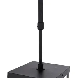 QAZQA Charlois 1-flg. E27 14 cm Rechteckig Schwarz