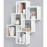 FMD Wandregal 81,2 x 15,7 x 94,3 cm Weiß