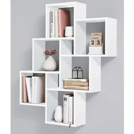 FMD Wandregal 81,2 x 15,7 x 94,3 cm Weiß