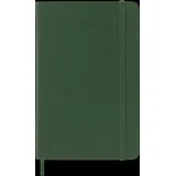 Moleskine Germany GmbH Moleskine 12 Monate Wochen Notizkalender 2026, Pocket/A6, 1 Wo = 1 Seite, rechts linierte Seite, Weicher Einband, Myrtengrün