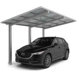 Ximax Alu Einzelcarport Linea Typ 110 Edelstahl-Look 273 x 556cm Sonderfertigung