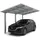 Ximax Alu Einzelcarport Linea Typ 110 Edelstahl-Look 273 x 556cm Sonderfertigung
